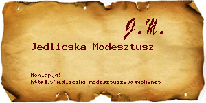 Jedlicska Modesztusz névjegykártya